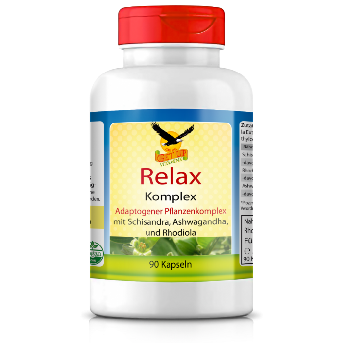 Adaptogener Relax Komplex mit Ashwaganda & Rhodiola Rosea Adaptogener Relax Komplex mit Ashwaganda & Rhodiola Rosea