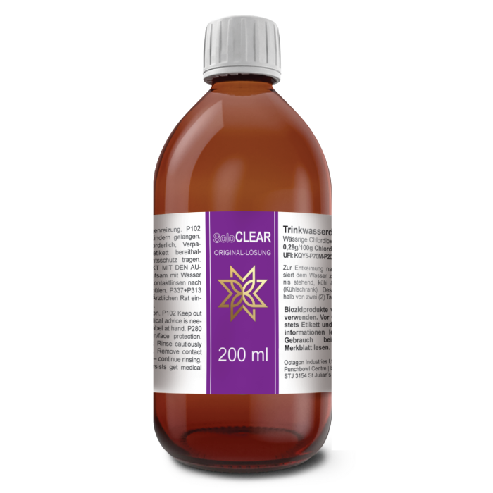 SoloCLEAR CDS CDL Chlordioxidlösung 200 ml SoloCLEAR CDS CDL Chlordioxidlösung 200 ml