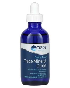 Trace Minerals ConcenTrace® Tropfen für Leitungswasser | 72+ Mineralien, ionisches flüssiges Magnesium, Chlorid, Kalium | 118ml