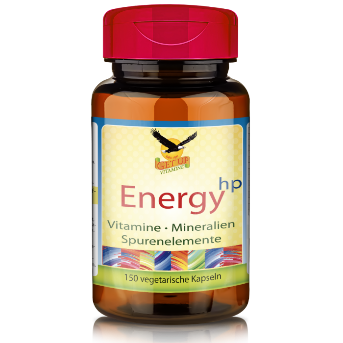 Energy hp Multi Vitamin & Mineral | 150 Kapseln | Hochdosierte Kombination von 29 Vitaminen, Mineralstoffen, Spurenelementen & Nährstoffen von A-Z | vegetarisch main product photo