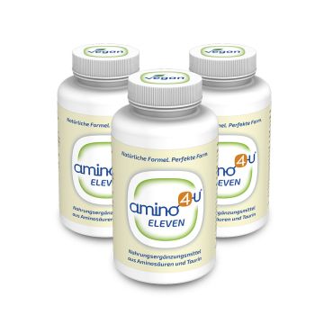 3 Packungen Amino4u ELEVEN -  11 Aminosäuren Komplex | 360 Presslinge zu je 1g