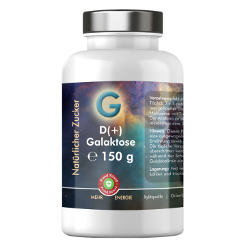 D-Galactose | feinstes Pulver | 150g Dose | laktosefreier Schleimzucker
